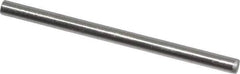 Made in USA - 1/8" Diam x 2" Pin Length Grade 8 Alloy Steel Standard Dowel Pin - Bright Finish, C 47-58 & C 60 (Surface) Hardness, 1,840 Lb (Single Shear), 3,680 Lb (Double Shear) Breaking Strength, 1 Beveled & 1 Rounded End - Eagle Tool & Supply
