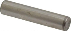 Made in USA - 3/16" Diam x 7/8" Pin Length Grade 8 Alloy Steel Standard Dowel Pin - Bright Finish, C 47-58 & C 60 (Surface) Hardness, 4,150 Lb (Single Shear), 8,300 Lb (Double Shear) Breaking Strength, 1 Beveled & 1 Rounded End - Eagle Tool & Supply