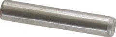 Made in USA - 3/16" Diam x 1" Pin Length Grade 8 Alloy Steel Standard Dowel Pin - Bright Finish, C 47-58 & C 60 (Surface) Hardness, 4,150 Lb (Single Shear), 8,300 Lb (Double Shear) Breaking Strength, 1 Beveled & 1 Rounded End - Eagle Tool & Supply