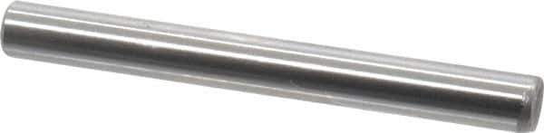 Made in USA - 3/16" Diam x 1-3/4" Pin Length Grade 8 Alloy Steel Standard Dowel Pin - Bright Finish, C 47-58 & C 60 (Surface) Hardness, 4,150 Lb (Single Shear), 8,300 Lb (Double Shear) Breaking Strength, 1 Beveled & 1 Rounded End - Eagle Tool & Supply