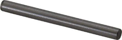 Made in USA - 3/16" Diam x 2" Pin Length Grade 8 Alloy Steel Standard Dowel Pin - Bright Finish, C 47-58 & C 60 (Surface) Hardness, 4,150 Lb (Single Shear), 8,300 Lb (Double Shear) Breaking Strength, 1 Beveled & 1 Rounded End - Eagle Tool & Supply