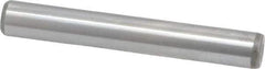 Made in USA - 1/4" Diam x 1-3/4" Pin Length Grade 8 Alloy Steel Standard Dowel Pin - Bright Finish, C 47-58 & C 60 (Surface) Hardness, 14,720 Lb (Double Shear), 7,360 Lb (Single Shear) Breaking Strength, 1 Beveled & 1 Rounded End - Eagle Tool & Supply