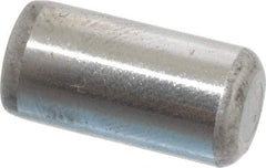 Made in USA - 5/16" Diam x 5/8" Pin Length Grade 8 Alloy Steel Standard Dowel Pin - Bright Finish, C 47-58 & C 60 (Surface) Hardness, 11,500 Lb (Single Shear), 23,000 Lb (Double Shear) Breaking Strength, 1 Beveled & 1 Rounded End - Eagle Tool & Supply