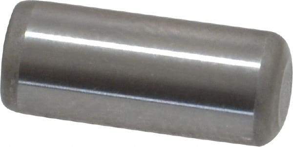 Made in USA - 5/16" Diam x 3/4" Pin Length Grade 8 Alloy Steel Standard Dowel Pin - Bright Finish, C 47-58 & C 60 (Surface) Hardness, 11,500 Lb (Single Shear), 23,000 Lb (Double Shear) Breaking Strength, 1 Beveled & 1 Rounded End - Eagle Tool & Supply