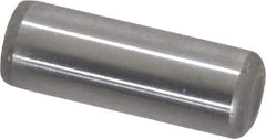 Made in USA - 5/16" Diam x 7/8" Pin Length Grade 8 Alloy Steel Standard Dowel Pin - Bright Finish, C 47-58 & C 60 (Surface) Hardness, 11,500 Lb (Single Shear), 23,000 Lb (Double Shear) Breaking Strength, 1 Beveled & 1 Rounded End - Eagle Tool & Supply