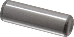 Made in USA - 5/16" Diam x 1" Pin Length Grade 8 Alloy Steel Standard Dowel Pin - Bright Finish, C 47-58 & C 60 (Surface) Hardness, 11,500 Lb (Single Shear), 23,000 Lb (Double Shear) Breaking Strength, 1 Beveled & 1 Rounded End - Eagle Tool & Supply