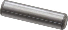 Made in USA - 5/16" Diam x 1-1/4" Pin Length Grade 8 Alloy Steel Standard Dowel Pin - Bright Finish, C 47-58 & C 60 (Surface) Hardness, 11,500 Lb (Single Shear), 23,000 Lb (Double Shear) Breaking Strength, 1 Beveled & 1 Rounded End - Eagle Tool & Supply