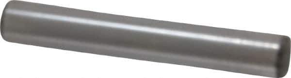 Made in USA - 5/16" Diam x 2" Pin Length Grade 8 Alloy Steel Standard Dowel Pin - Bright Finish, C 47-58 & C 60 (Surface) Hardness, 11,500 Lb (Single Shear), 23,000 Lb (Double Shear) Breaking Strength, 1 Beveled & 1 Rounded End - Eagle Tool & Supply