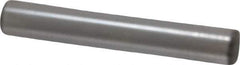 Made in USA - 5/16" Diam x 2" Pin Length Grade 8 Alloy Steel Standard Dowel Pin - Bright Finish, C 47-58 & C 60 (Surface) Hardness, 11,500 Lb (Single Shear), 23,000 Lb (Double Shear) Breaking Strength, 1 Beveled & 1 Rounded End - Eagle Tool & Supply