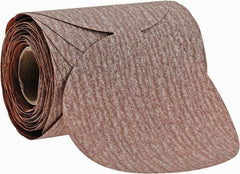 Norton - 3-1/2" Diam, 220 Grit Aluminum Oxide Adhesive PSA Disc - Fine Grade, Orange, B Weighted Backing, Flexible - Eagle Tool & Supply