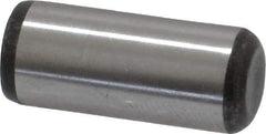 Made in USA - 3/8" Diam x 7/8" Pin Length Grade 8 Alloy Steel Standard Dowel Pin - Bright Finish, C 47-58 & C 60 (Surface) Hardness, 16,550 Lb (Single Shear), 33,100 Lb (Double Shear) Breaking Strength, 1 Beveled & 1 Rounded End - Eagle Tool & Supply