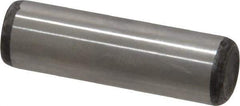 Made in USA - 3/8" Diam x 1-1/4" Pin Length Grade 8 Alloy Steel Standard Dowel Pin - Bright Finish, C 47-58 & C 60 (Surface) Hardness, 16,550 Lb (Single Shear), 33,100 Lb (Double Shear) Breaking Strength, 1 Beveled & 1 Rounded End - Eagle Tool & Supply