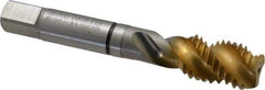 Guhring - 5/8-11 UNC 3 Flute 2B Modified Bottoming Spiral Flute Tap - Cobalt, TiN Finish, 3.813" OAL, Right Hand Flute, Right Hand Thread, Series 3934 - Exact Industrial Supply