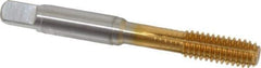 Guhring - 5/16-18 UNC 2BX Modified Bottoming Thread Forming Tap - Cobalt, TiN Finish, 2-23/32" OAL, 0.551" Thread Length, Right Hand Thread, Series 3940 - Eagle Tool & Supply