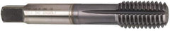 Guhring - M12x1.75 Metric Coarse H6 Thread Limit Modified Bottoming Thread Forming Tap - Cobalt, TiCN Finish, 3.381" OAL, 0.728" Thread Length, Right Hand Thread, Series 3942 - Eagle Tool & Supply