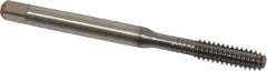 Guhring - #10-24 UNC 2BX Modified Bottoming Thread Forming Tap - Cobalt, TiCN Finish, 2.382" OAL, 0.433" Thread Length, Right Hand Thread, Series 3943 - Eagle Tool & Supply