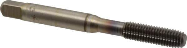 Guhring - 1/4-28 UNF 2BX Modified Bottoming Thread Forming Tap - Cobalt, TiCN Finish, 2-1/2" OAL, 0.374" Thread Length, Right Hand Thread, Series 3944 - Eagle Tool & Supply