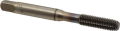 Guhring - 1/4-28 UNF 2BX Modified Bottoming Thread Forming Tap - Cobalt, TiCN Finish, 2-1/2" OAL, 0.374" Thread Length, Right Hand Thread, Series 3944 - Eagle Tool & Supply