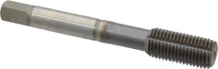 Guhring - 7/16-20 UNF 2BX H8/H9 Thread Limit Modified Bottoming Thread Forming Tap - Cobalt, TiCN Finish, 3.157" OAL, 0.512" Thread Length, Right Hand Thread, Series 3944 - Eagle Tool & Supply