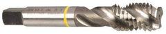 Guhring - 7/8-9 UNC 4 Flute 2B Modified Bottoming Spiral Flute Tap - Cobalt, Bright Finish, 4-11/16" OAL, Right Hand Flute, Right Hand Thread, Series 3904 - Eagle Tool & Supply