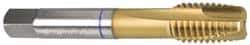 Guhring - 1/2-13 UNC, 4 Flute, TiN Finish, Powdered Metal Spiral Point Tap - Plug Chamfer, Right Hand Thread, 3-3/8" OAL, 0.367" Shank Diam, 3B Class of Fit, Series 3997 - Exact Industrial Supply