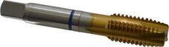 Guhring - 5/8-11 UNC, 4 Flute, TiN Finish, Powdered Metal Spiral Point Tap - Plug Chamfer, Right Hand Thread, 3-13/16" OAL, 0.945" Thread Length, 0.48" Shank Diam, 2B Class of Fit, Series 3907 - Exact Industrial Supply