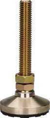 Gibraltar - 5/8-11 Bolt Thread, Studded Pivotal Stud Mount Leveling Pad & Mount - 6,000 Max Lb Capacity, 2-1/2" Base Diam - Eagle Tool & Supply