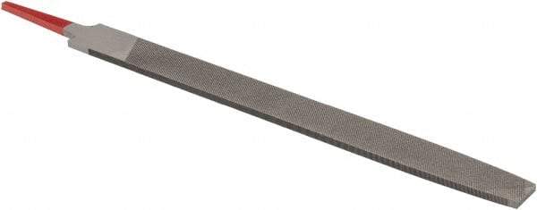 Simonds File - 10" Long, Second Cut, Flat American-Pattern File - Double Cut, Tang - Eagle Tool & Supply