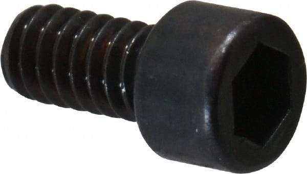 Made in USA - #2-56 UNC Hex Socket Drive, Socket Cap Screw - Alloy Steel, Black Oxide Finish, Fully Threaded, 3/16" Length Under Head - Eagle Tool & Supply