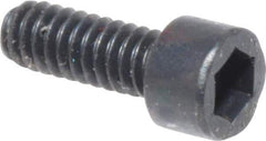 Made in USA - #2-56 UNC Hex Socket Drive, Socket Cap Screw - Alloy Steel, Black Oxide Finish, Fully Threaded, 1/4" Length Under Head - Eagle Tool & Supply