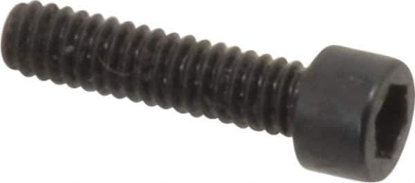 Made in USA - #2-56 UNC Hex Socket Drive, Socket Cap Screw - Alloy Steel, Black Oxide Finish, Fully Threaded, 3/8" Length Under Head - Eagle Tool & Supply