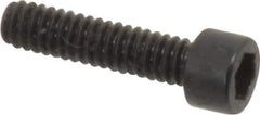 Made in USA - #2-56 UNC Hex Socket Drive, Socket Cap Screw - Alloy Steel, Black Oxide Finish, Fully Threaded, 3/8" Length Under Head - Eagle Tool & Supply