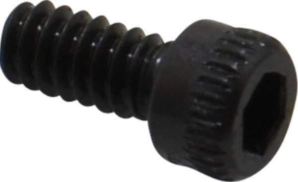 Made in USA - #4-40 UNC Hex Socket Drive, Socket Cap Screw - Alloy Steel, Black Oxide Finish, Fully Threaded, 1/4" Length Under Head - Eagle Tool & Supply