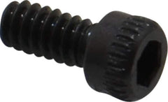 Made in USA - #4-40 UNC Hex Socket Drive, Socket Cap Screw - Alloy Steel, Black Oxide Finish, Fully Threaded, 1/4" Length Under Head - Eagle Tool & Supply