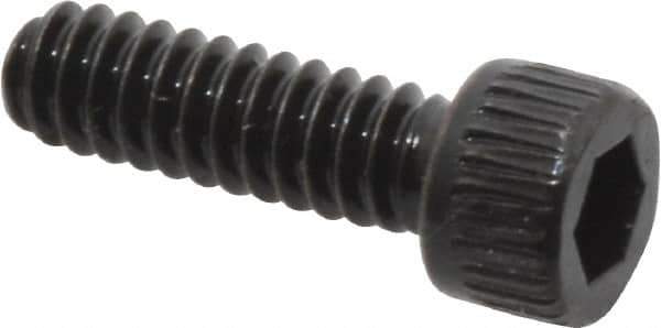 Made in USA - #4-40 UNC Hex Socket Drive, Socket Cap Screw - Alloy Steel, Black Oxide Finish, Fully Threaded, 3/8" Length Under Head - Eagle Tool & Supply