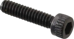 Made in USA - #4-40 UNC Hex Socket Drive, Socket Cap Screw - Alloy Steel, Black Oxide Finish, Fully Threaded, 1/2" Length Under Head - Eagle Tool & Supply