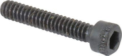 Made in USA - #4-40 UNC Hex Socket Drive, Socket Cap Screw - Alloy Steel, Black Oxide Finish, Fully Threaded, 5/8" Length Under Head - Eagle Tool & Supply