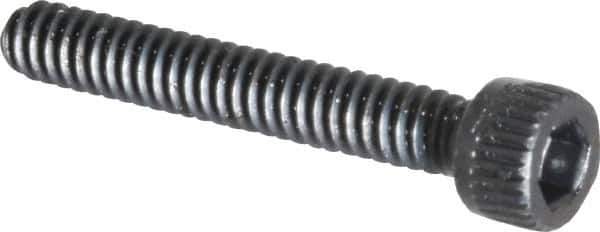 Made in USA - #4-40 UNC Hex Socket Drive, Socket Cap Screw - Alloy Steel, Black Oxide Finish, Fully Threaded, 3/4" Length Under Head - Eagle Tool & Supply