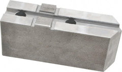 H & R Manufacturing - Tongue & Groove Attachment, Square Soft Lathe Chuck Jaw - Steel, 2-1/2" Btw Mount Hole Ctrs, 5-3/4" Long x 1-3/4" Wide x 2-3/8" High, 1/2" Groove - Eagle Tool & Supply