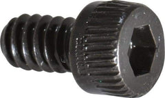 Made in USA - #6-32 UNC Hex Socket Drive, Socket Cap Screw - Alloy Steel, Black Oxide Finish, Fully Threaded, 1/4" Length Under Head - Eagle Tool & Supply
