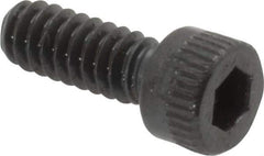 Made in USA - #6-32 UNC Hex Socket Drive, Socket Cap Screw - Alloy Steel, Black Oxide Finish, Fully Threaded, 3/8" Length Under Head - Eagle Tool & Supply