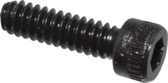 Made in USA - #6-32 UNC Hex Socket Drive, Socket Cap Screw - Alloy Steel, Black Oxide Finish, Fully Threaded, 1/2" Length Under Head - Eagle Tool & Supply