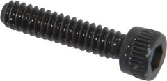Made in USA - #6-32 UNC Hex Socket Drive, Socket Cap Screw - Alloy Steel, Black Oxide Finish, Fully Threaded, 5/8" Length Under Head - Eagle Tool & Supply