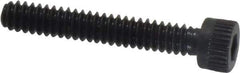 Made in USA - #6-32 UNC Hex Socket Drive, Socket Cap Screw - Alloy Steel, Black Oxide Finish, Fully Threaded, 7/8" Length Under Head - Eagle Tool & Supply