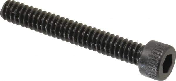 Made in USA - #6-32 UNC Hex Socket Drive, Socket Cap Screw - Alloy Steel, Black Oxide Finish, Fully Threaded, 1" Length Under Head - Eagle Tool & Supply