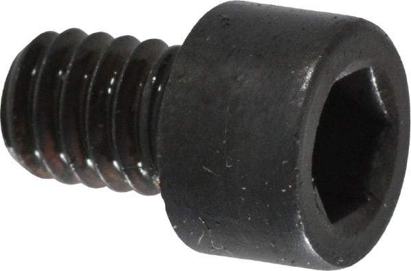 Made in USA - #8-32 UNC Hex Socket Drive, Socket Cap Screw - Alloy Steel, Black Oxide Finish, Fully Threaded, 1/4" Length Under Head - Eagle Tool & Supply