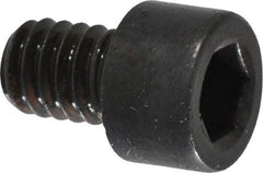Made in USA - #8-32 UNC Hex Socket Drive, Socket Cap Screw - Alloy Steel, Black Oxide Finish, Fully Threaded, 1/4" Length Under Head - Eagle Tool & Supply