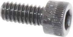 Made in USA - #8-32 UNC Hex Socket Drive, Socket Cap Screw - Alloy Steel, Black Oxide Finish, Fully Threaded, 3/8" Length Under Head - Eagle Tool & Supply