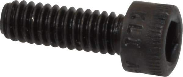 Made in USA - #8-32 UNC Hex Socket Drive, Socket Cap Screw - Alloy Steel, Black Oxide Finish, Fully Threaded, 1/2" Length Under Head - Eagle Tool & Supply