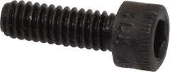 Made in USA - #8-32 UNC Hex Socket Drive, Socket Cap Screw - Alloy Steel, Black Oxide Finish, Fully Threaded, 1/2" Length Under Head - Eagle Tool & Supply